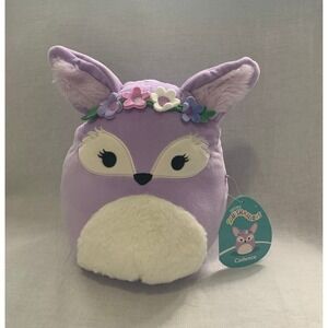 Squishmallows 8 Inch Cadence Lavender Fennec Fox with Flower Crown S8 #2665 #538